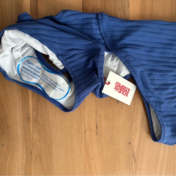 Solid & Striped The Cameron Cutout Ribbed Bandeau One Piece Swimsuit - Picture 5 of 6